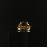 Sonia B 14k Yellow Gold Green Tourmaline Emerald and Diamond Ring Size 7