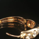 14k Yellow Gold and 1cttw Flush Set Diamond Hoop Earrings 0.75"