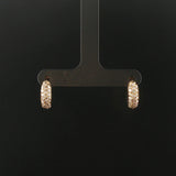 18k Yellow Gold and 0.40cttw Pave Set Diamond Huggie Earrings