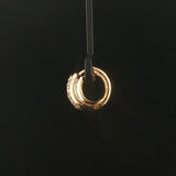 18k Yellow Gold and 0.40cttw Pave Set Diamond Huggie Earrings