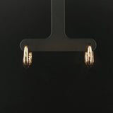 18k Yellow Gold and 0.40cttw Pave Set Diamond Huggie Earrings