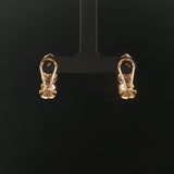 14k Yellow Gold and 0.72cttw Diamond X Design Huggie Earrings 0.85"