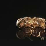 14k Yellow Gold and 0.72cttw Diamond X Design Huggie Earrings 0.85"