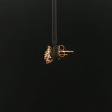 18k Yellow Gold and 1cttw Cluster Floral Stud Earrings