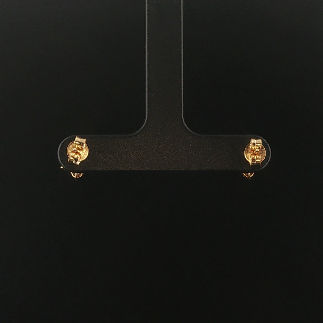 18k Yellow Gold and 1cttw Cluster Floral Stud Earrings