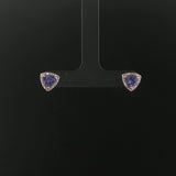 Effy 14k White Gold Tanzanite and Diamond Stud Earrings