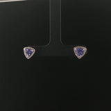 Effy 14k White Gold Tanzanite and Diamond Stud Earrings