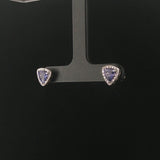 Effy 14k White Gold Tanzanite and Diamond Stud Earrings