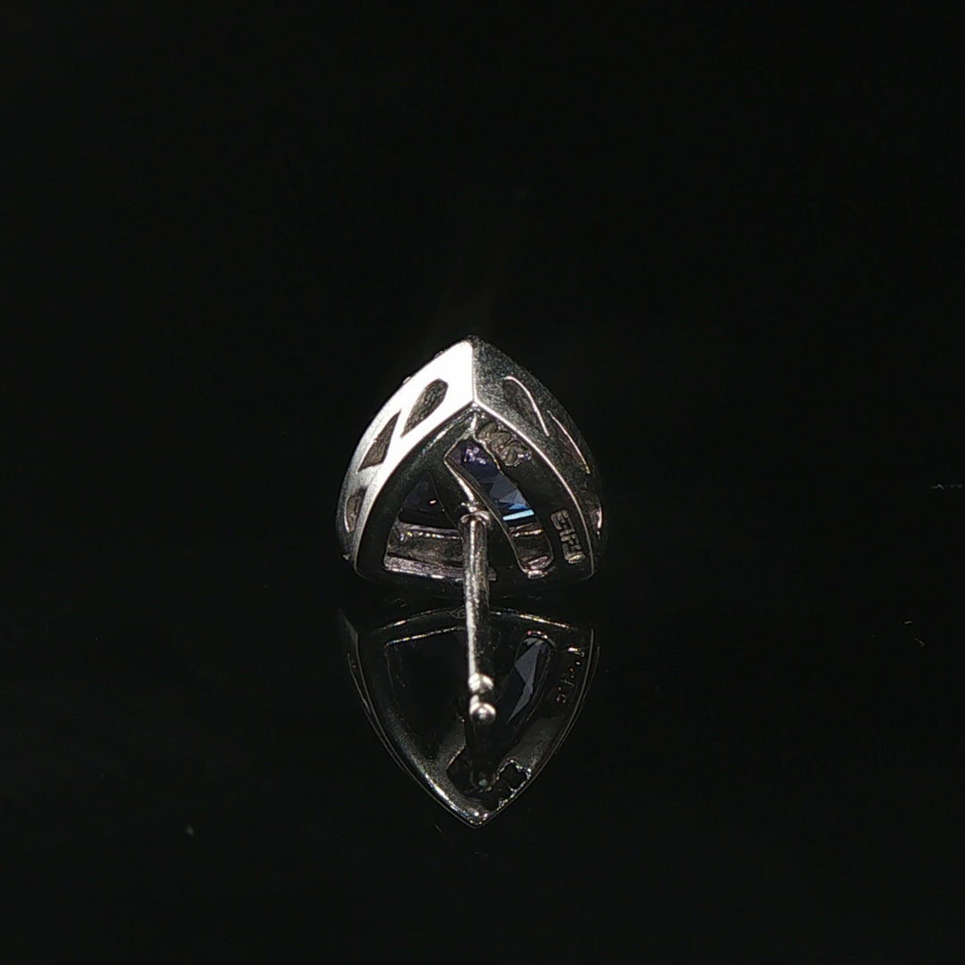 Effy 14k White Gold Tanzanite and Diamond Stud Earrings