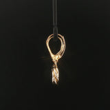 14k Yellow Gold 2.7g Drop Dangle Circle Earrings Italy 1"