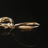 14k Yellow Gold 2.7g Drop Dangle Circle Earrings Italy 1"