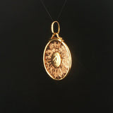 18k Yellow Gold 7.2g UnoAErre Vintage Zodiac Pendant Italy 1.5"
