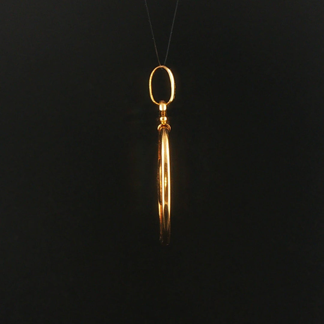 18k Yellow Gold 7.2g UnoAErre Vintage Zodiac Pendant Italy 1.5"