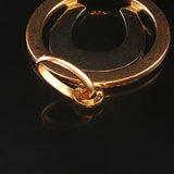 18k Yellow and White Gold 4.4g UnoAErre Horseshoe Pendant Italy 1.5"