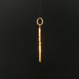 18k Yellow Gold 7.2g Polished Flat Cross Pendant 1.5"