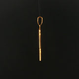 18k Yellow Gold 2.1g Textured Angel Wing Pendant 1.5"