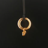 18k Yellow Gold and 0.50cttw Diamonds Hoop Dangle Earrings