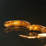 18k Yellow Gold and 0.50cttw Diamonds Hoop Dangle Earrings