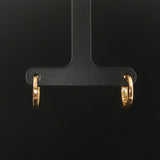 18k Yellow Gold and 0.50cttw Diamond Small Hoop Earrings