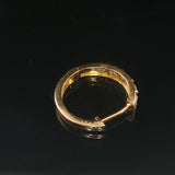 18k Yellow Gold and 0.50cttw Diamond Small Hoop Earrings