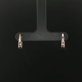 18k White Gold and 0.10cttw Princess Cut Diamond Small Huggie Earrings