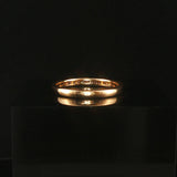 14k Yellow Gold and 0.12cttw Channel Set Diamond Thin Band Ring Size 7