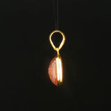 18k Yellow Gold and Cabochon Rose Quartz Pendant