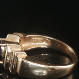 14k Yellow Gold Tanzanite and Diamond Ladies Ring Size 7