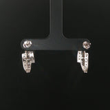 10k White Gold 0.50cttw Round and Baguette Cut Diamond Earrings