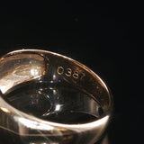 18k Yellow 0.35ct Bezel Set Center Diamond and 0.38cttw Diamod Ring Size 5.75