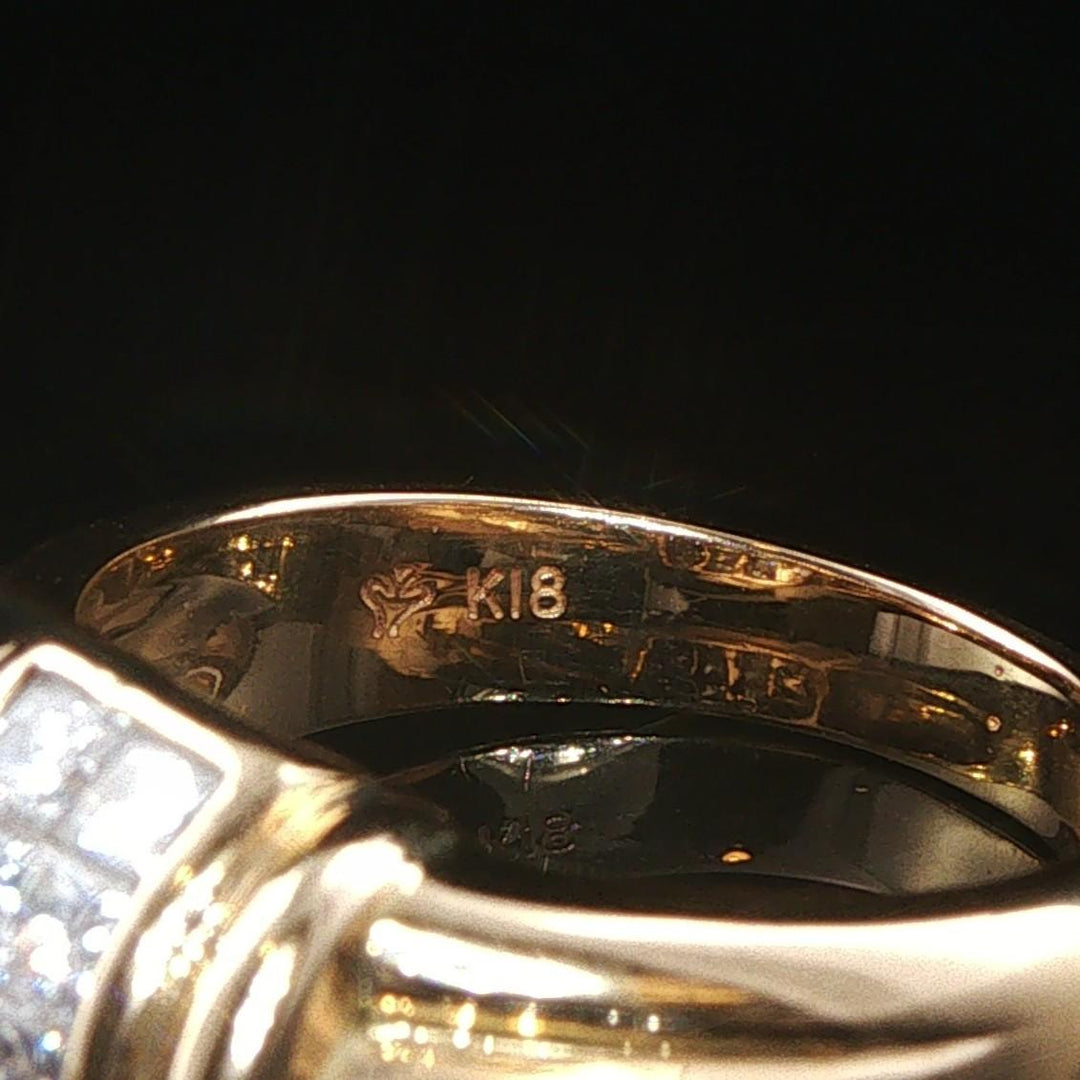 18k Yellow and 0.66cttw Princess Cut Diamond Ring Size 5.75