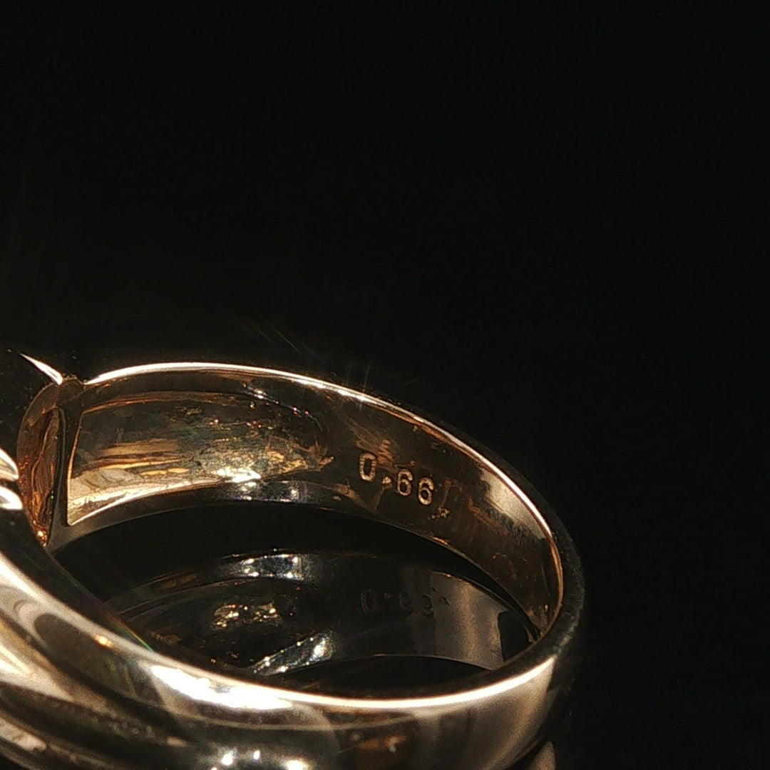 18k Yellow and 0.66cttw Princess Cut Diamond Ring Size 5.75