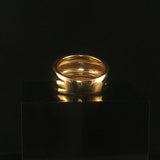 18k Yellow Gold 7.7g UnoAErre Solid Ribbed Graduated Band Ring Italy Size 5.75