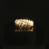 18k Yellow Gold 5.8g Solid Graduated Croissant Ring Italy Size 6