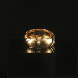 18k Yellow Gold 5.8g Solid Graduated Croissant Ring Italy Size 6