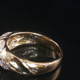 18k Yellow and 0.40cttw Pave Set Diamond Twist Ring Size 6.25