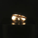 18k Yellow Gold 7.6g Solid Polished Graduated Domed Band Ring Size 6.75