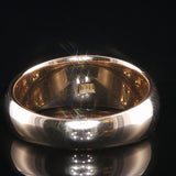 18k Yellow Gold 7.6g Solid Polished Graduated Domed Band Ring Size 6.75