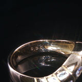 18k Yellow Gold and 0.35cttw Pave Set Diamond Curved Band Ring Size 5