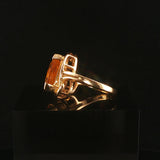 14k Yellow Gold and 6.85ct Trillion Cut Citrine Ring Size 6.25