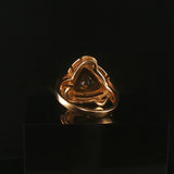 14k Yellow Gold and 6.85ct Trillion Cut Citrine Ring Size 6.25