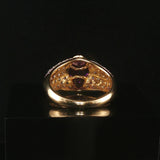 14k Yellow Gold Amethyst Pink Sapphire and Diamond Ladies Ring Size 7
