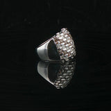 14k White Gold 1cttw White and Chocolate Diamond Ring Size 7