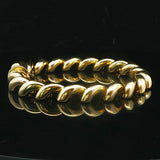 14k Yellow Gold 18.2g Ladies Polished 8.5mm San Marco Link Bracelet Italy 7"
