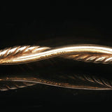 David Yurman 18k Yellow Gold and Diamond Infinity Bangle Bracelet 6.5"