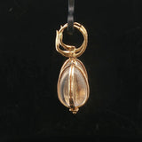 Temple St. Clair 18k Yellow Gold Diamond and Rock Crystal Dangle Earrings 1.4"