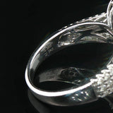 18k White Gold 2.39ct Tanzanite and 1.04cttw Diamond Halo Ring Size 6.5
