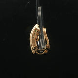 18k Yellow Gold Emerald and Diamond Clip On Earrings