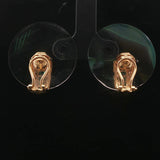 18k Yellow Gold Emerald and Diamond Clip On Earrings