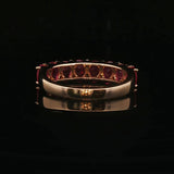 18k Yellow Gold Ruby and Diamond Band Ring Size 6.75